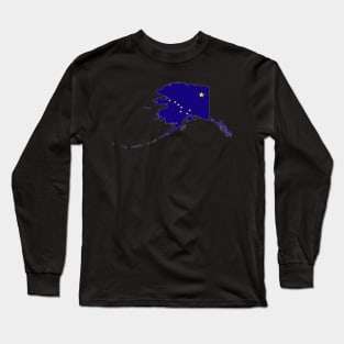 Alaska Map & Flag Long Sleeve T-Shirt